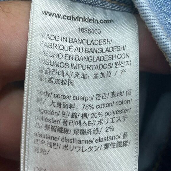 Calvin Klein Classic Trucker Denim Jacket XL Blue Wash Stylish Casual Layer d017 - Picture 7 of 9